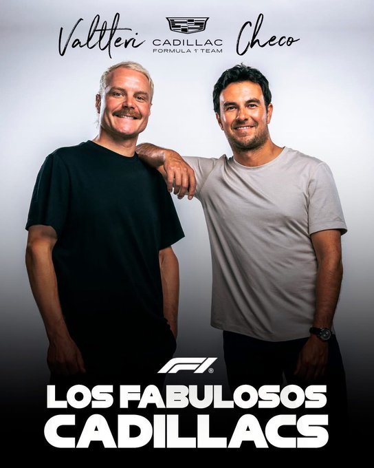 "Checo" Pérez y Valterri Bottas incursionan en la música, junto con Cadillac