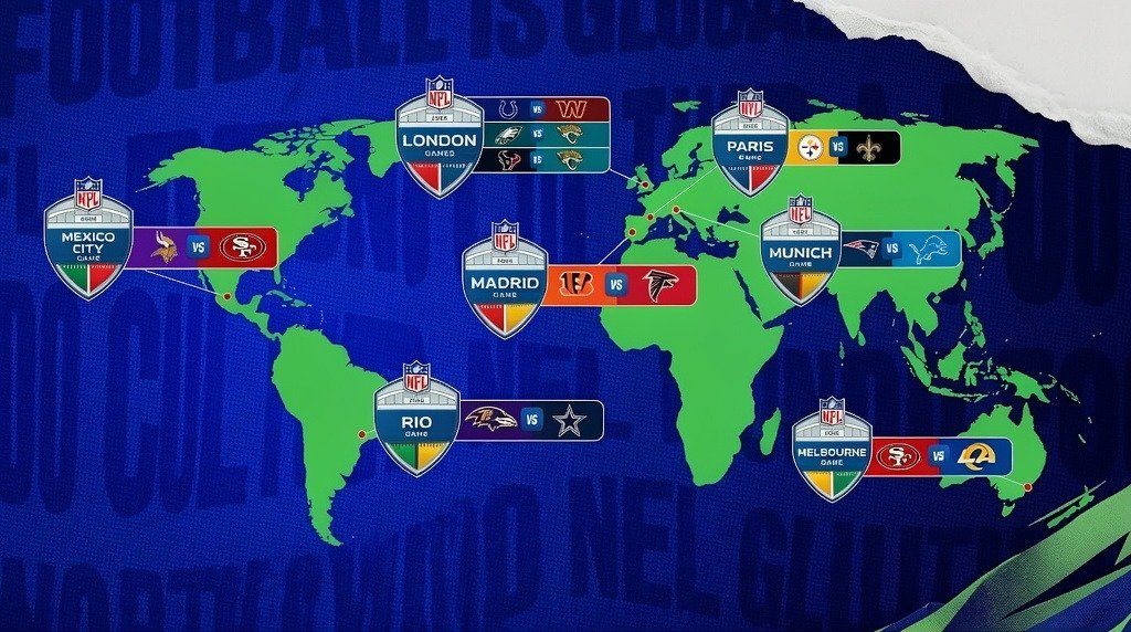 La NFL expande su mercado con juegos 9 juegos en 5 países diferentes