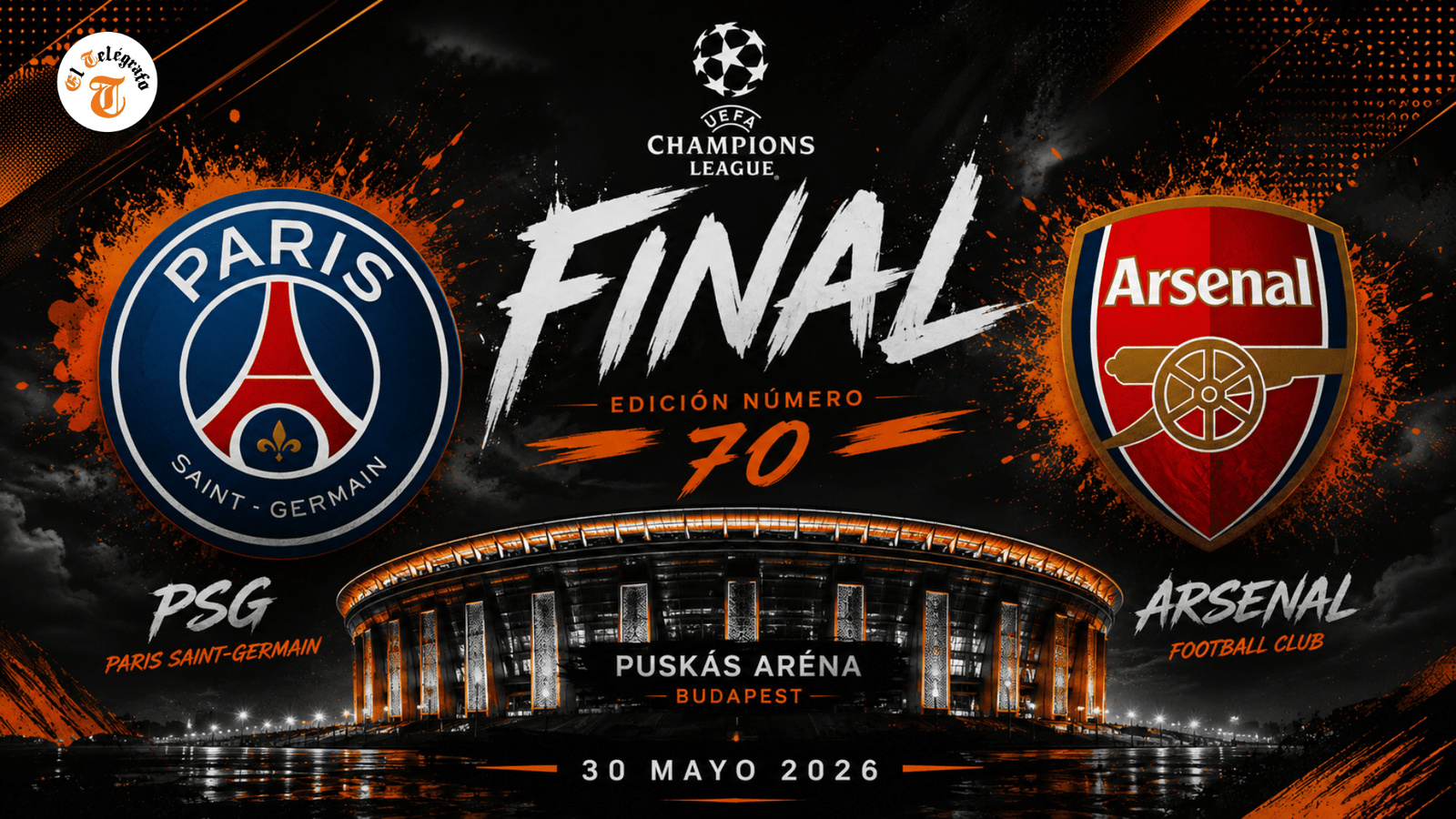 Arsenal y PSG están listos para pelear por la Orejona en Budapest