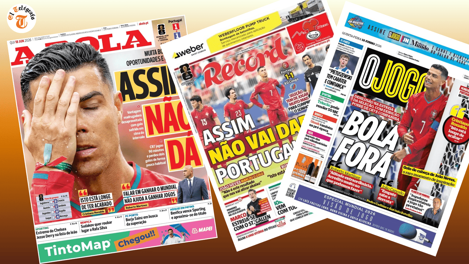 Portugal no convence en su debut y recibe fuertes críticas de la prensa lusitana